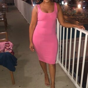 SOLD Barbie pink midi dress
